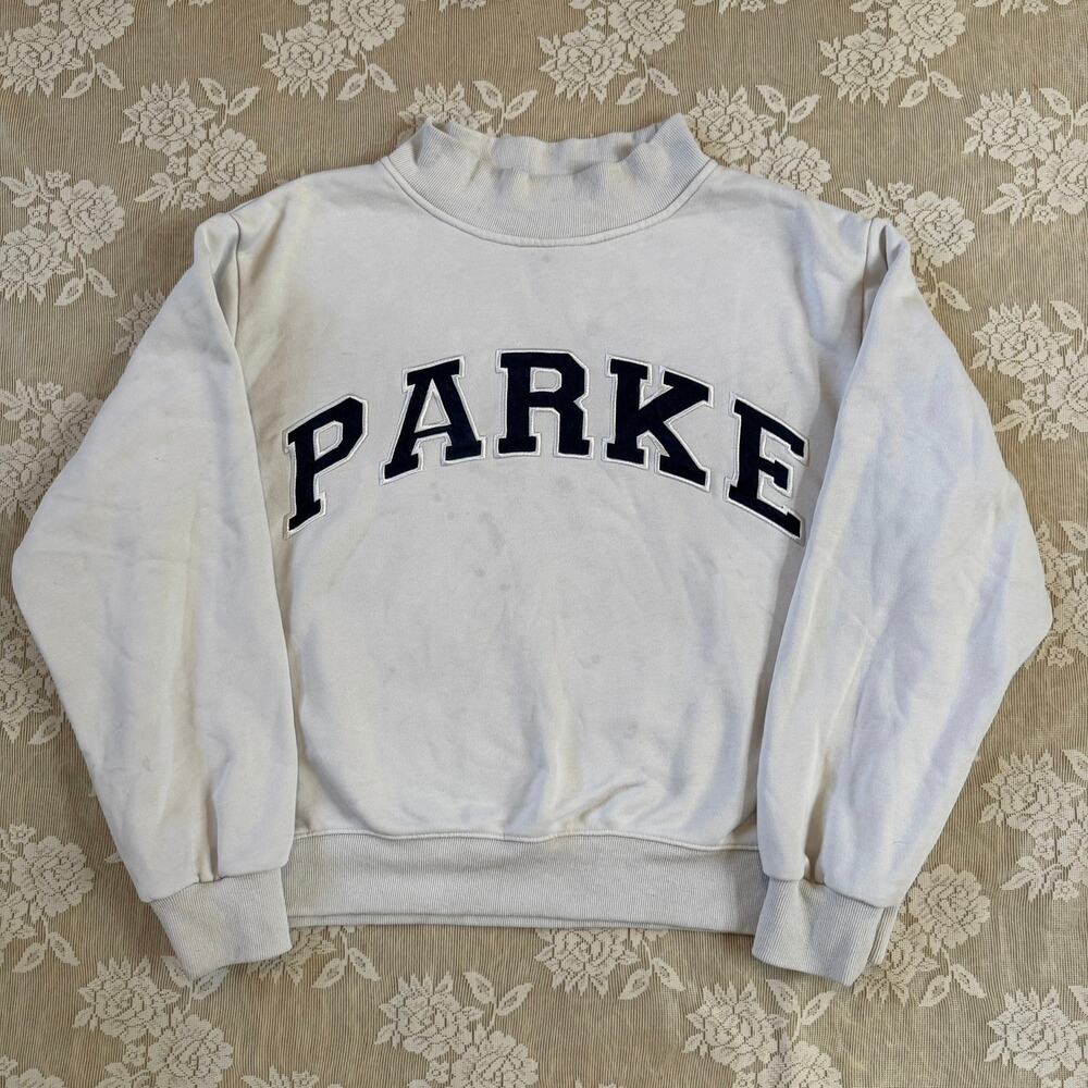 Parke White Collegiate Crewneck Sweatshirt Size L/XL